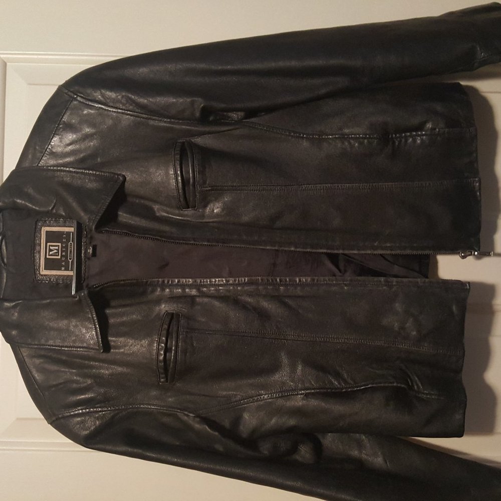 Women Leather Jacket, Maurices size M